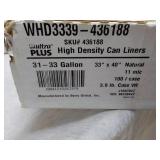 Case of 100 Clear 31-33 gallong Can...