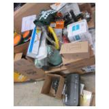Pallet of assorted household, electrical, hardware and other items.  All UNTESTED, some may have issues
