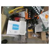 Pallet of assorted household, electrical, hardware and other items.  All UNTESTED, some may have issues