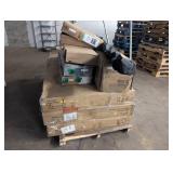 Pallet of bed frames and hardware, along with a few other items