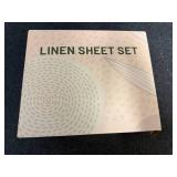 Deep Pocket Queen Sized Linen Sheet Set