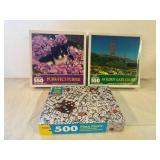SSS. 3x 500 Piece Jigsaw Puzzles