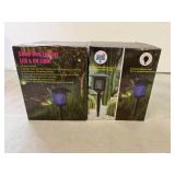 MM. 2x Solar Bug Zapper LED & UV Light