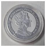 2 Oz. 2019 British Virgin Islands 2 oz Fine Silver Pegasus Frosted BU  - (Ultra low mintage of 5000 coins) - Airtite Case