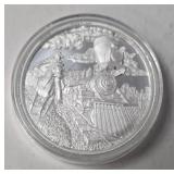 2 oz .999 Silver AG Round - Lawless Series - Train Robber - Airtite Case