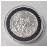 2 Oz Fine Troy  Silver  - The Werewolf Round  -  .999 Fine Silver - Airtite Capsule