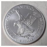 2025 W - Silver American Eagle Dollar- Proof - BU - COA