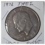 1972 Type I Wide Print - Eisenhower Dollar