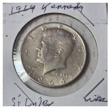 1964 Kennedy Silver Half Dollar-VERY FINE