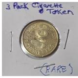 3 Pack Cigarette Token - Rare