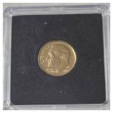 1964 Silver Dime in Slab (MS64), 2014 Gold Plated Dime in Airtite Slab