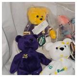 Assortment of 9 Beanie Bears