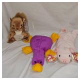 Lot of 3 Beanie Babies-Ty-Various Themes as Pictured