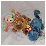Lot of 3 Beanie Babies-Ty-Various Themes as Pictured