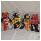 Speed Beans Nascar Beanies, Set of 4