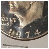 1973,74,76,78 Ike Proof Silver Dollars