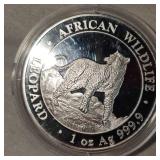2022 1 ounce Silver African Leopard