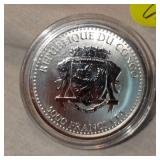 2017 Congo Gorilla 1 ounce Coin