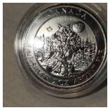 2021 Canadian $10 2 oz Silver Wolf