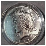 1922 Peace Dollar AU Encaps