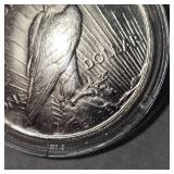 1922 Peace Dollar AU Encaps
