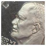 1973 Ike Proof BU Dollar and 1974 AU Toned