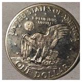 1973 Ike Proof BU Dollar and 1974 AU Toned