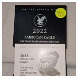 2022 US Mint Silver Eagle UNC 1oz Silver Coin