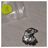 1 ounce Silver Bald Eagle Head Poured Ingot, .999 Silver