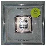 1oz Silver Geiger Square Ingot