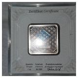 1oz Silver Geiger Square Ingot