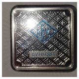 1oz Silver Geiger Square Ingot