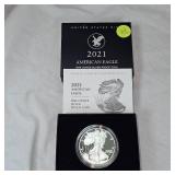 US Mint 2021 Silver Eagle 1 ounce UNC Proof Silver Coin
