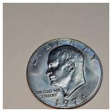 1973 Ike Proof BU Dollar and 1974 AU Toned