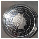 2022 Five Cedis 1oz Silver Ghana Lion