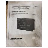 Bogen TPU-100B Telephone Paging 100W Amplifier with Manual
