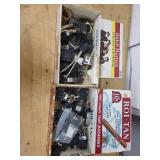 Lot of Vintage Electrical Switches, Plugs, and Outlets in Cigar Boxes