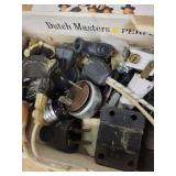 Lot of Vintage Electrical Switches, Plugs, and Outlets in Cigar Boxes