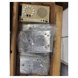 Vintage Intercom Master Station with 4 Metal Wall Units