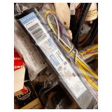 Box of Industrial Electrical Parts and Controls Including Allen-Bradley, Relays, Adapters, and Connectors