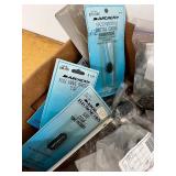 Box of Vintage and Modern Electronic Parts and Components Assortment