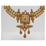 Genuine 22K Gold Necklace w/Rubies