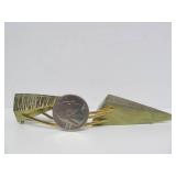 Wonderful Large Signed 14K Gold & Titanium Sculptural Brooch by Jean-Yves Nantel