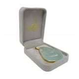 Large Genuine 18K Gold & Sculpted Gemstone Designer Pendant - Forme Livre by Burle Marx