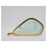 Large Genuine 18K Gold & Sculpted Gemstone Designer Pendant - Forme Livre by Burle Marx