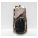 Large Sterling Silver & Sculpted Gemstone Designer Pendant - Forme Livre by Burle Marx