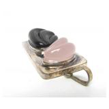 Large Sterling Silver & Sculpted Gemstone Designer Pendant - Forme Livre by Burle Marx