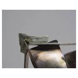 Gorgeous Sculptural Modernist Sterling Silver & 14K Gold Brooch