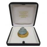 Genuine 18K Gold & Sculpted Gemstone Designer Pendant - Forme Livre by Burle Marx