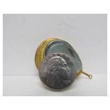 Genuine 18K Gold & Sculpted Gemstone Designer Pendant - Forme Livre by Burle Marx